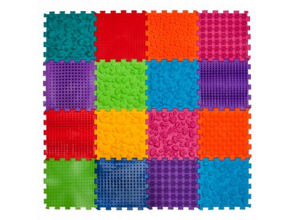 Masážní ortopedická podložka Ortek Puzzle "Mega Mix" 16 modulů