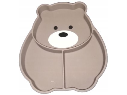 Melii Silikonový dělený talířek s přísavkou - Bear