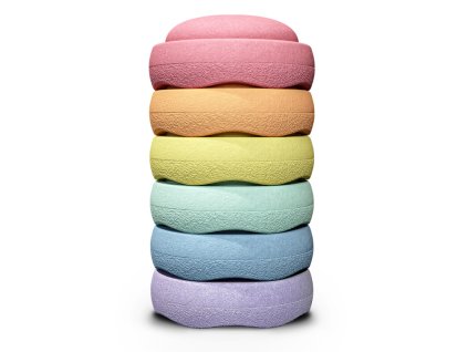 Stapelstein - Original rainbow pastel set - balanční kameny