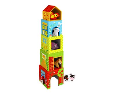TKF053 Tooky Toy - Skládací kostky - Farma