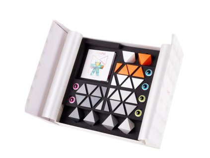 Trido - Stavebnice Greyscale+Orange Large - 36 ks