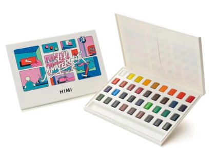 HIMI akvarelové barvy kit - 36 Colours in Pans