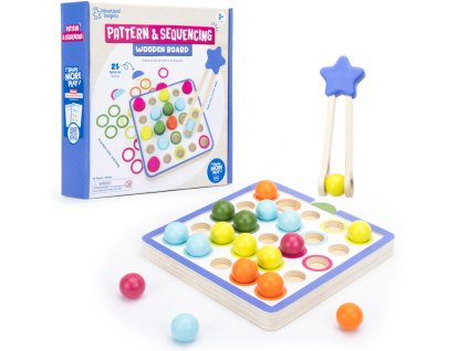 3998 3 learning resources drevena deska se vzory a sekvencemi