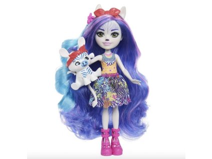 30658 enchantimals glam party deluxe panenka zebra