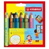 12670 stabilo pastelky woody dvoubarevne a struhadlo 3in1