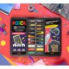 Posca sada popisovačů PC-1M/PC-3M/PC-5M, GROOVY, PC-1M: 6 ks, PC-3M: 7 ks, PC-5M: 7 ks, mix barev (20 ks)