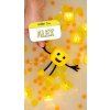 Glo Pals - figurka Alex -žlutá + 2 svítící kostky do vody
