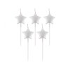 Godan - Svíčky s hvězdou stříbrné 5 ks