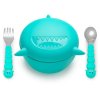 Melii Silikonová miska s příborem Shark