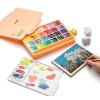 HIMI - kvašové barvy - Twin Cup Gouache Set – 48 barev + 3 štětce