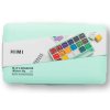 HIMI kvašové barvy - Jelly Cup Gouache Set - 18 Colours + 3 štětce - Green Edition