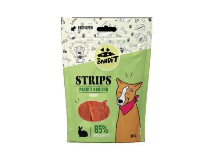 Pamlsok Mr. Bandit rabbit strips 80g