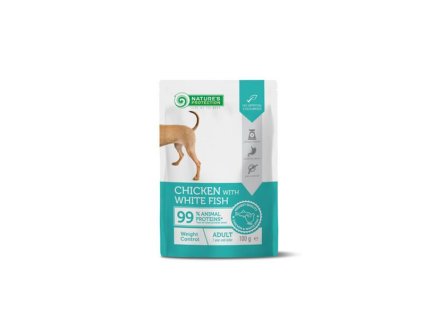 Natures P KAPSIČKY dog adult weight control chicken & white fish 22x100 g