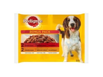 Mars PEDIGREE kapsička dog ADULT Multipack hovädzie & hydinové mäso v želé 4 x 100 g