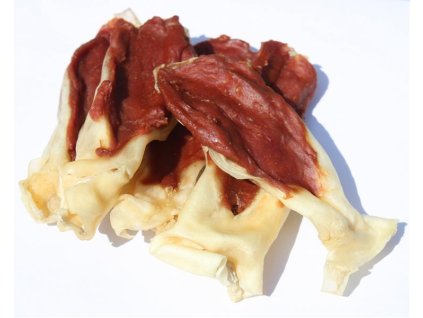 Pamlsok Salač Uši králičie plnené kačkou 250 g