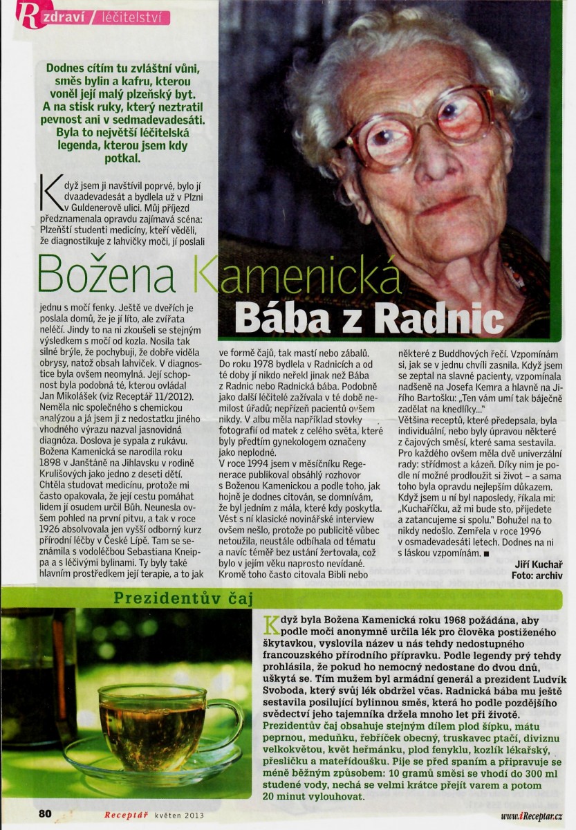 Božena Kamenická v médiích