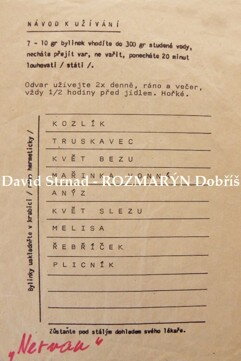 Čaj Nervan - Originální recept