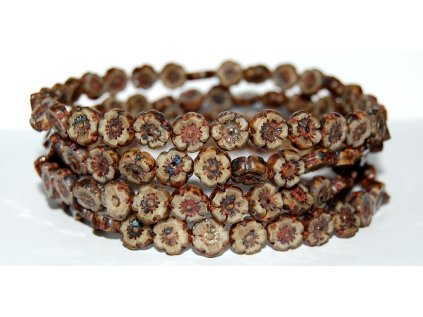 Hawaii flowers 10mm - Table cut beads