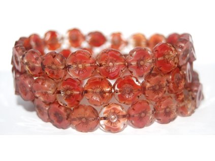 Hawaii flowers 12mm - Table cut beads