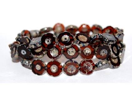 Hawaii flowers 13mm - Table cut beads