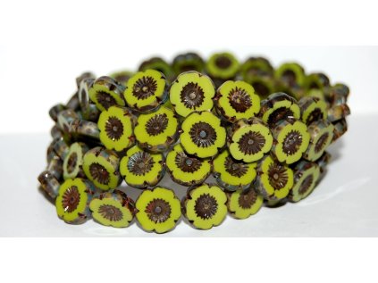 Hawaii flowers 13mm - Table cut beads