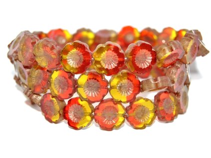 Hawaii flowers 14mm - Table cut beads