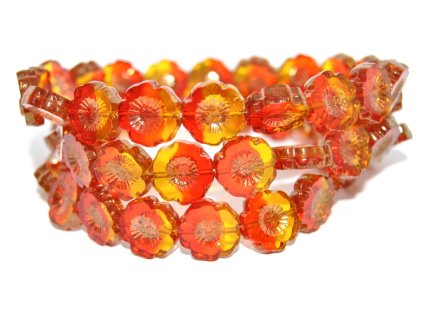 Hawaii flowers 14mm - Table cut beads