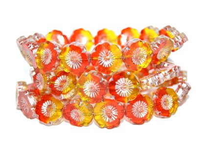 Hawaii flowers 14mm - Table cut beads