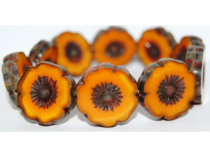 Hawaii flowers 22mm - Table cut beads