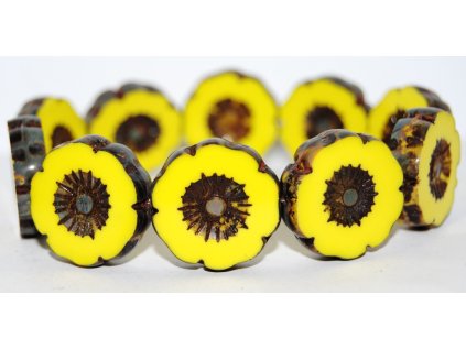 Hawaii flowers 22mm - Table cut beads