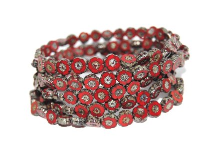 Hawaii flowers 8mm - Table cut beads