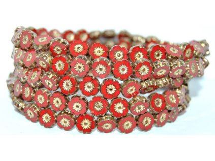 Hawaii flowers 8mm - Table cut beads