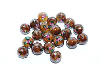 Lamp Beads - Flower in the bead - 10mm