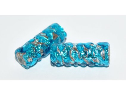 Lamp Beads - Roller 22x11mm with silver plate