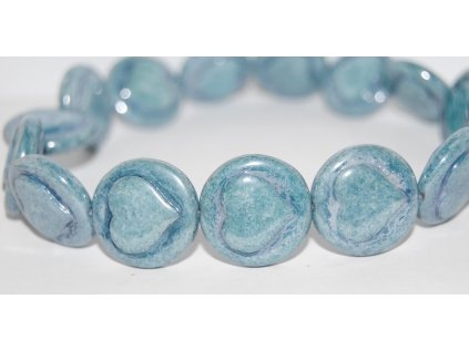 Pressed Beads - Hearts 21mm