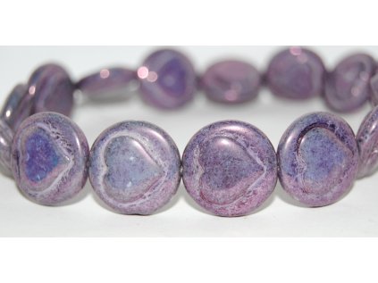 Pressed Beads - Hearts 21mm