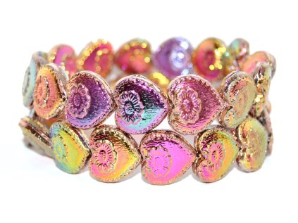 Hearts - 18x17mm - Pressed beads