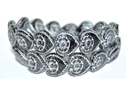 Hearts - 18x17mm - Pressed beads