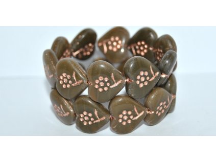 Hearts - beads 18x17mm