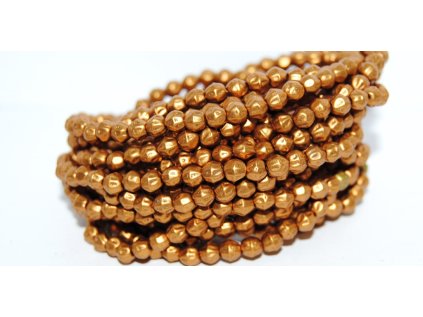 Shaped round beads 4mm