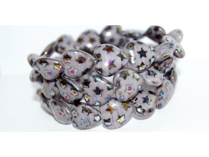 Pressed beads -Heards 16x15mm