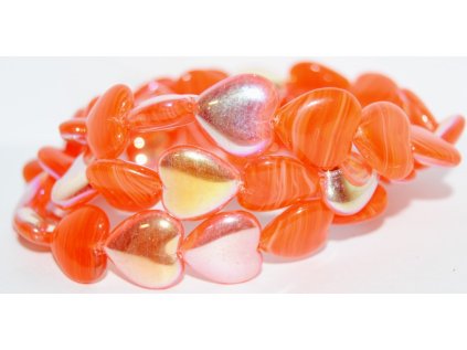 Pressed beads -Hearts 16x15mm