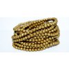 Shaped round beads 4mm