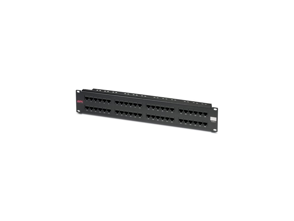 APC CAT 6 Patch Panel, 48 port RJ45 až 110 568 A/B color coded