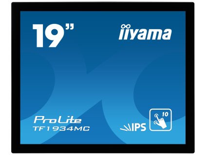 19" iiyama TF1934MC-B7X: IPS, 1280x1024, capacitive, 10P, 350cd/m2, VGA, DP, HDMI, IP65, čierny
