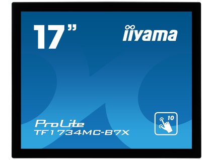 17" iiyama TF1734MC-B7X: TN, 1280x1024, capacitive, 10P, 350cd/m2, VGA, DP, HDMI, IP65, čierny