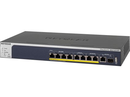 NETGEAR 8-Port PoE+ Multi-Gigabit Smart Managed Pre Switch with 10G Copper/Fiber Uplinks, MS510TXPP