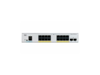 Catalyst C1000-16P-E-2G-L, 16x 10/100/1000 Ethernet PoE+ portu a 120W PoE budget, 2x 1G SFP uplinks