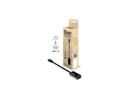Club3D Adaptér aktívny mini DisplayPort 1.4 na HDMI 2.0b, HDR (M/F), 16cm