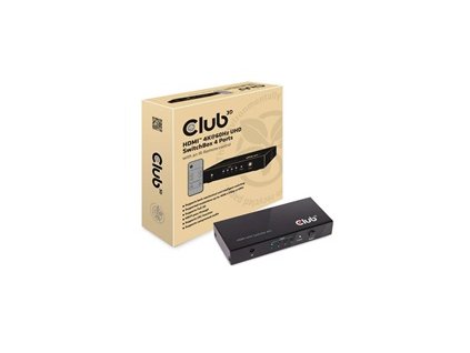 Club3D Video prepínač 4:1 HDMI 2.0 4K60Hz UHD, 4 porty